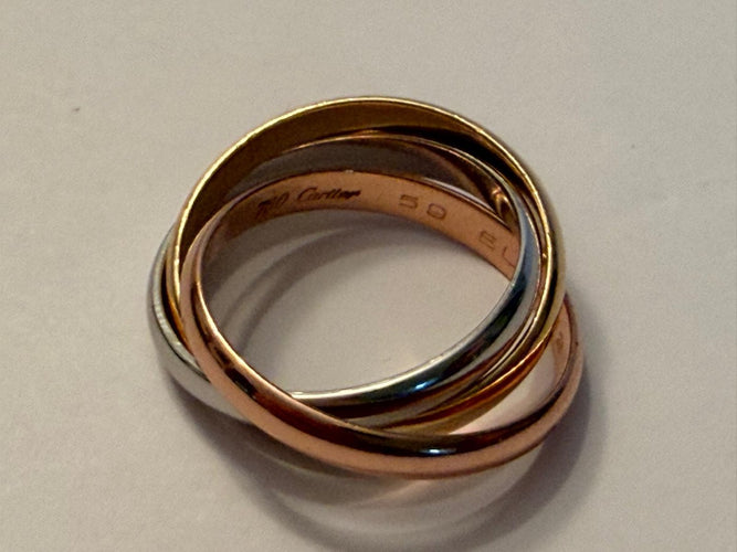 Bague 59 Cartier Trinity - Bague en or tricolore 18 ct 58 Facettes AZ-PG-261781