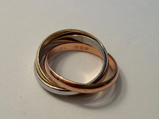 Bague 59 Cartier Trinity - Bague en or tricolore 18 ct 58 Facettes AZ-PG-261781