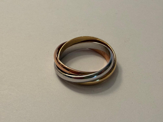 Bague 59 Cartier Trinity - Bague en or tricolore 18 ct 58 Facettes AZ-PG-261781