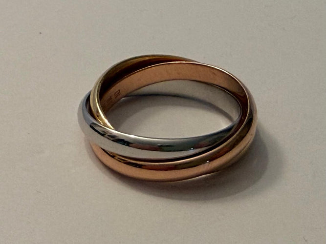 Bague 59 Cartier Trinity - Bague en or tricolore 18 ct 58 Facettes AZ-PG-261781