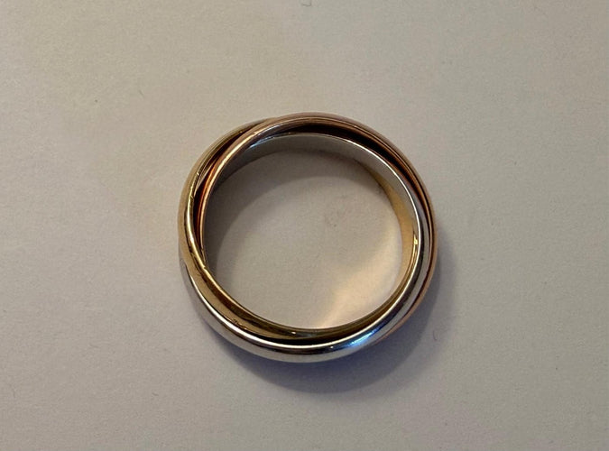 Bague 59 Cartier Trinity - Bague en or tricolore 18 ct 58 Facettes AZ-PG-261781