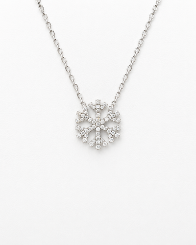 Necklace Snowflake necklace in white gold and diamonds 58 Facettes 21121