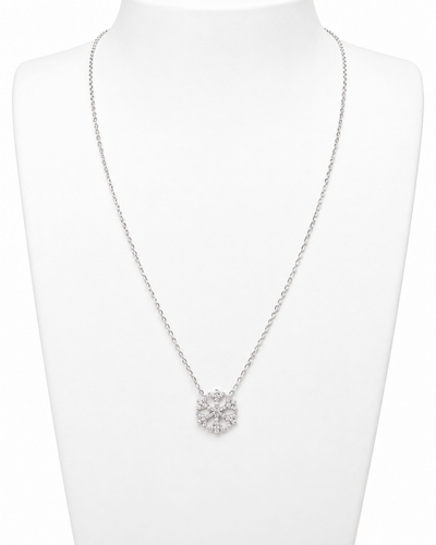 Collier Collier flocon de neige en or blanc et diamants 58 Facettes 21121