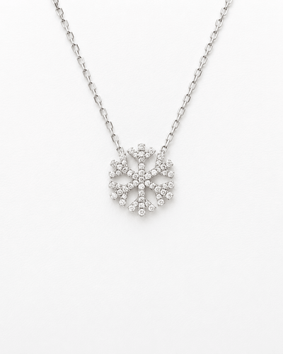 Collier Collier flocon de neige en or blanc et diamants 58 Facettes 21121