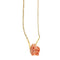 Collier Scavia - Collier en or jaune 18 ct avec corail rose et diamants 58 Facettes 28810