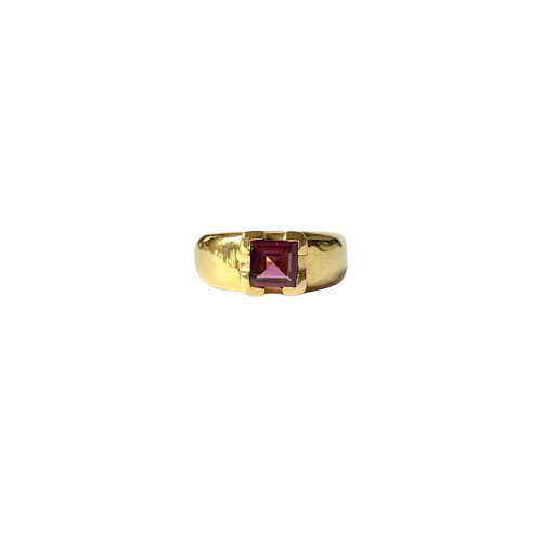 Bague 54 Bague bandeau en or jaune et tourmaline rubellite 58 Facettes