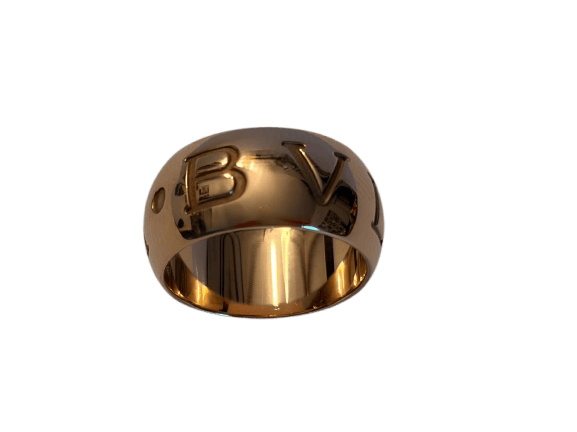 Bague 55 Bvlgari Monologo - Bague large en or rose 58 Facettes AZ-PG-261095