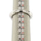 Bague Bague en or blanc 18 ct avec diamants et pierres précieuses 58 Facettes 34070