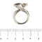Bague Bague en or blanc 18 ct avec diamants et pierres précieuses 58 Facettes 34070