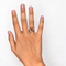 Bague 53 Bague en or blanc 750, diamants demi-taille et rubis taille poire 58 Facettes 260032SP