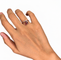 Bague 53 Bague en or blanc 750, diamants demi-taille et rubis taille poire 58 Facettes 260032SP