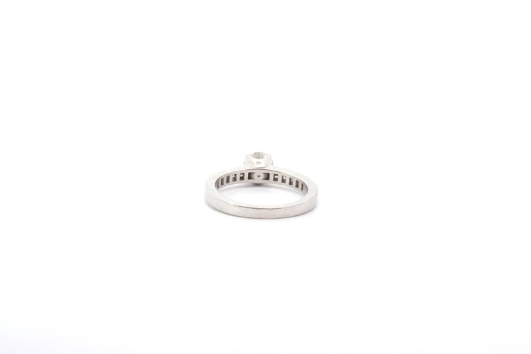 Bague 50 Solitaire - Bague en or blanc 18k avec diamants 58 Facettes 26222