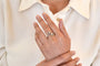 Bague 57 Bague Toi et Moi vintage en or 18k et platine, diamants 58 Facettes 26269