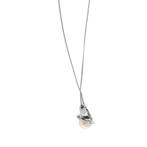 Collier Yukiko - Collier en or blanc 18 ct avec perle et diamant 58 Facettes 36952