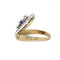 Ring 59 Hertuginde-ring i gult guld, Platin, safir og diamanter 58 Facettes 240325R