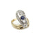 Ring 59 Hertuginde-ring i gult guld, Platin, safir og diamanter 58 Facettes 240325R