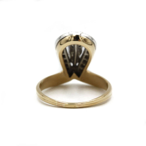 Ring 59 Hertuginde-ring i gult guld, Platin, safir og diamanter 58 Facettes 240325R