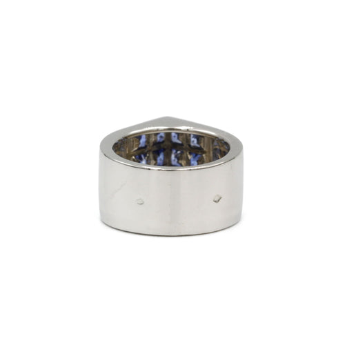 Ring 54 DINH VAN Mahault - Ring Pyramide in white gold and sapphires 58 Facettes 240310R