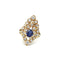 Ring 54 Ring i gult gull, safir og diamanter 58 Facettes 240033SP