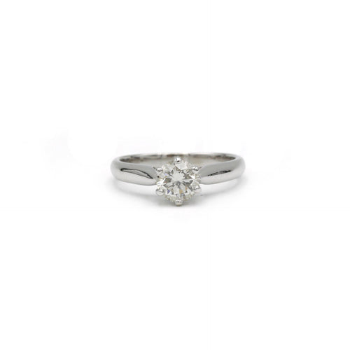 Bague 48 Solitaire - Bague en or blanc et diamant 0,60 ct 58 Facettes 240266R