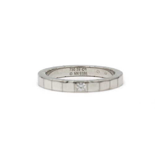 Ring 59 Cartier Strap - Wedding band in white gold and diamond 58 Facettes 240227R
