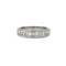 Ring 47 Halber Ewigkeitsring aus Platin und Diamanten im Prinzessschliff 58 Facettes 240214R