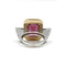 Anillo 51 Anillo de oro blanco y rosa, rubelita y diamantes 58 Facettes 240206R