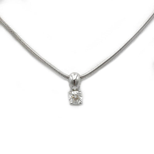 Collier Collier pendentif en or blanc et diamant 58 Facettes 230035SP