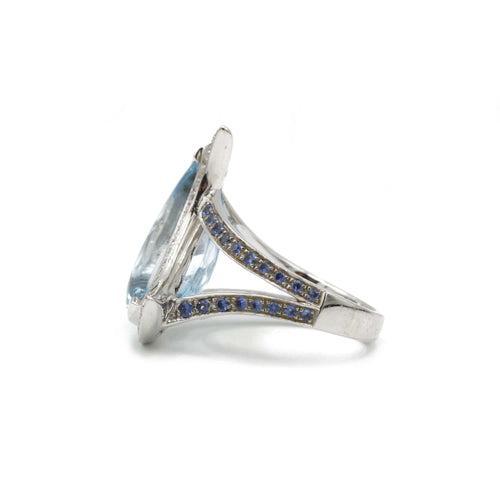 Ring 49 Mauboussin - Subtle Dream Ring in white gold, topaz, sapphires and diamonds 58 Facettes 240199R