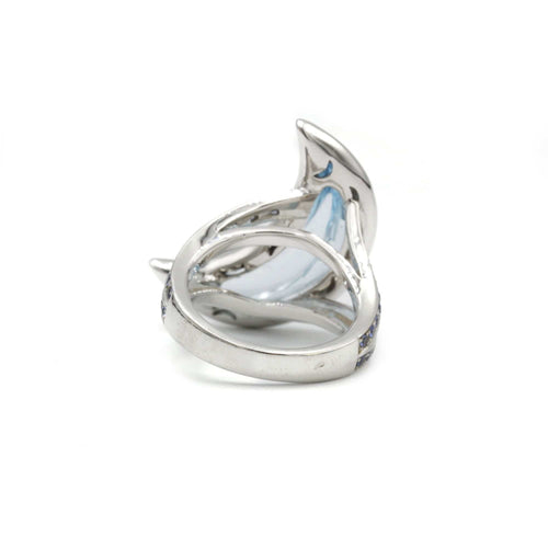 Ring 49 Mauboussin - Subtle Dream Ring in white gold, topaz, sapphires and diamonds 58 Facettes 240199R
