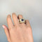 Ring 49 Yellow gold ring, synthetic sapphire and diamonds 58 Facettes 240150R