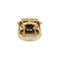 Ring 49 Yellow gold ring, synthetic sapphire and diamonds 58 Facettes 240150R