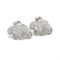 Pendientes Broche doble clip Art Deco en oro, platino y diamantes 58 Facettes 240117R