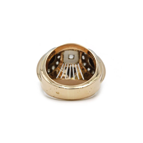 Ring 55 Ring van geel- en witgoud met diamanten 58 Facettes 240106R