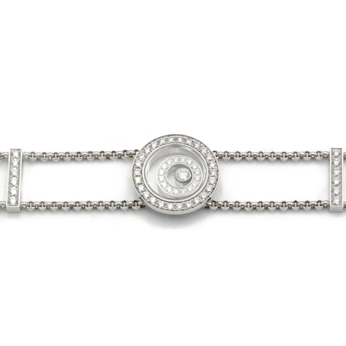 Bracelet Chopard Happy Spirit - White gold and diamond bracelet 58 Facettes 240090R