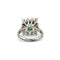 Ring 54 White gold ring, emerald and diamonds 58 Facettes 230116R