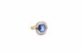 Bague 54 Bague de fiançailles - Saphir de Ceylan 3,15 ct en or jaune 18k et platine 58 Facettes 26064-26445