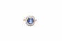 Bague 54 Bague de fiançailles - Saphir de Ceylan 3,15 ct en or jaune 18k et platine 58 Facettes 26064-26445