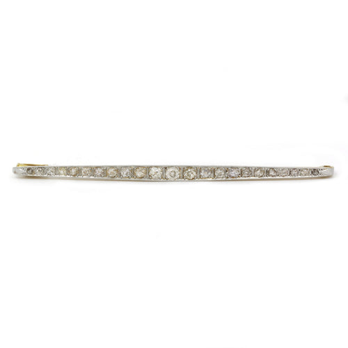 Brooch Brooch barrette in yellow and white gold and diamonds 58 Facettes 230029SP