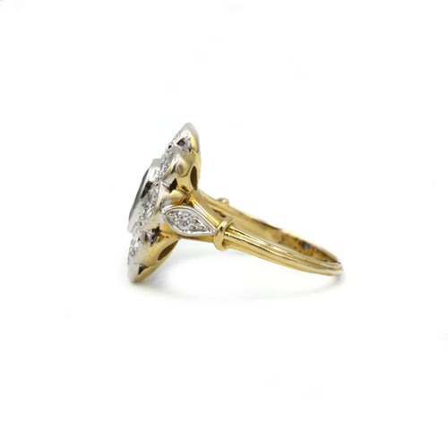 Ring 54 Ring Daisy in yellow gold, sapphire and diamonds 58 Facettes 230042SP