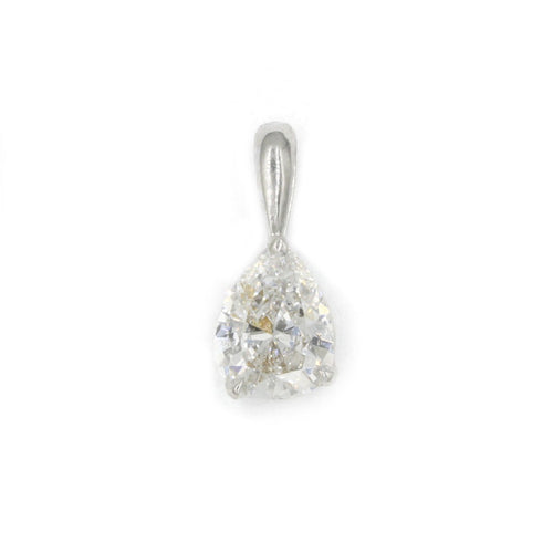 Pendentif Pendentif en or blanc et diamant poire 58 Facettes 230050SP