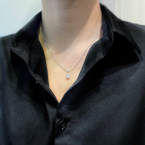 Pendentif Pendentif en or blanc et diamant poire 58 Facettes 230050SP