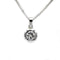 Collana Collana con pendente in oro bianco, platino e diamante 58 Facettes 230059SP