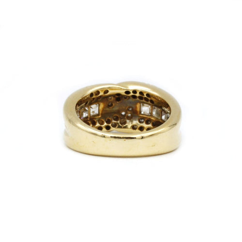 Bague 54 Bague en or jaune et diamants 58 Facettes 220099R