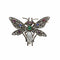 Brooch Dragonfly Brooch in gold, silver and precious stones 58 Facettes 220097R