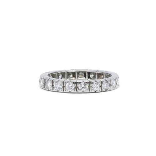 Ring 52 Vielsesring amerikansk i Platin og diamanter 58 Facettes 210221R