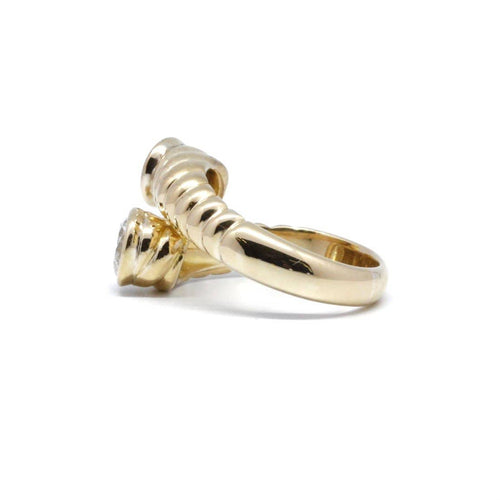 Bague 48 Bague diamants en or jaune 58 Facettes 210191R