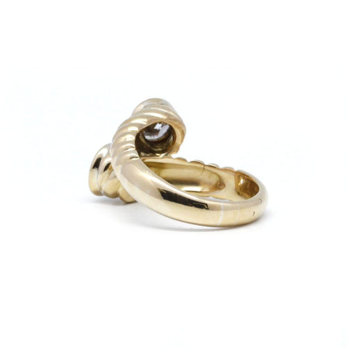 Bague 48 Bague diamants en or jaune 58 Facettes 210191R