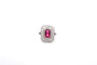 Bague 55 Bague vintage en or blanc 18k, tourmaline et diamants 58 Facettes 26431-26500