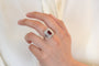 Bague 55 Bague vintage en or blanc 18k, tourmaline et diamants 58 Facettes 26431-26500